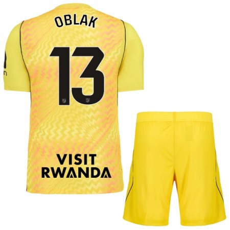 Camisola Atlético Madrid Oblak 13 Guarda Redes Criança 2026-27 Amarela Manga Curta
